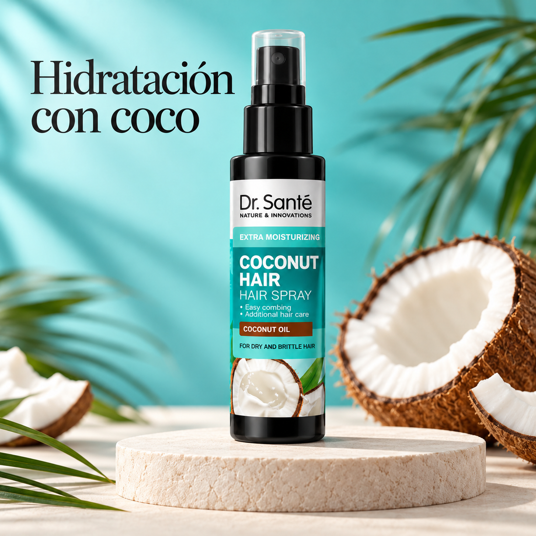 Dr. Santé – Spray capilar hidratante de coco para cabello seco 150 ml