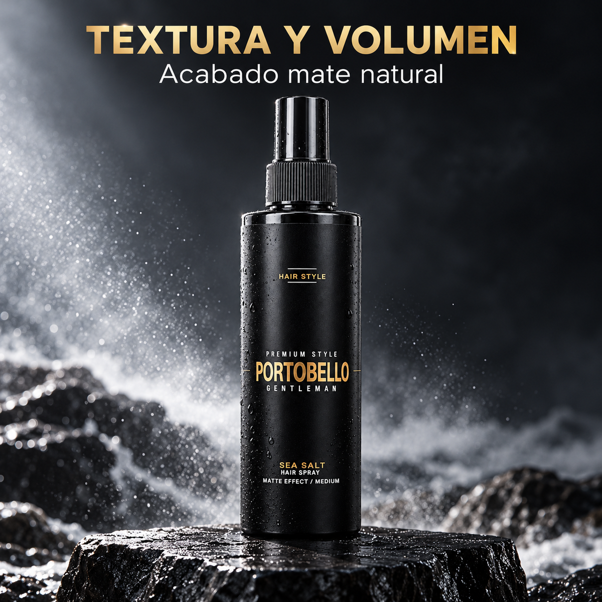 Portobello Gentleman Sea Salt – Sea Salt Texturizing Spray for Volume and Matte Finish 200 ml