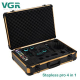 Set de peluquería VGR 4 en 1: Cortapelos profesional, recortadora, afeitadora y secador de pelo.