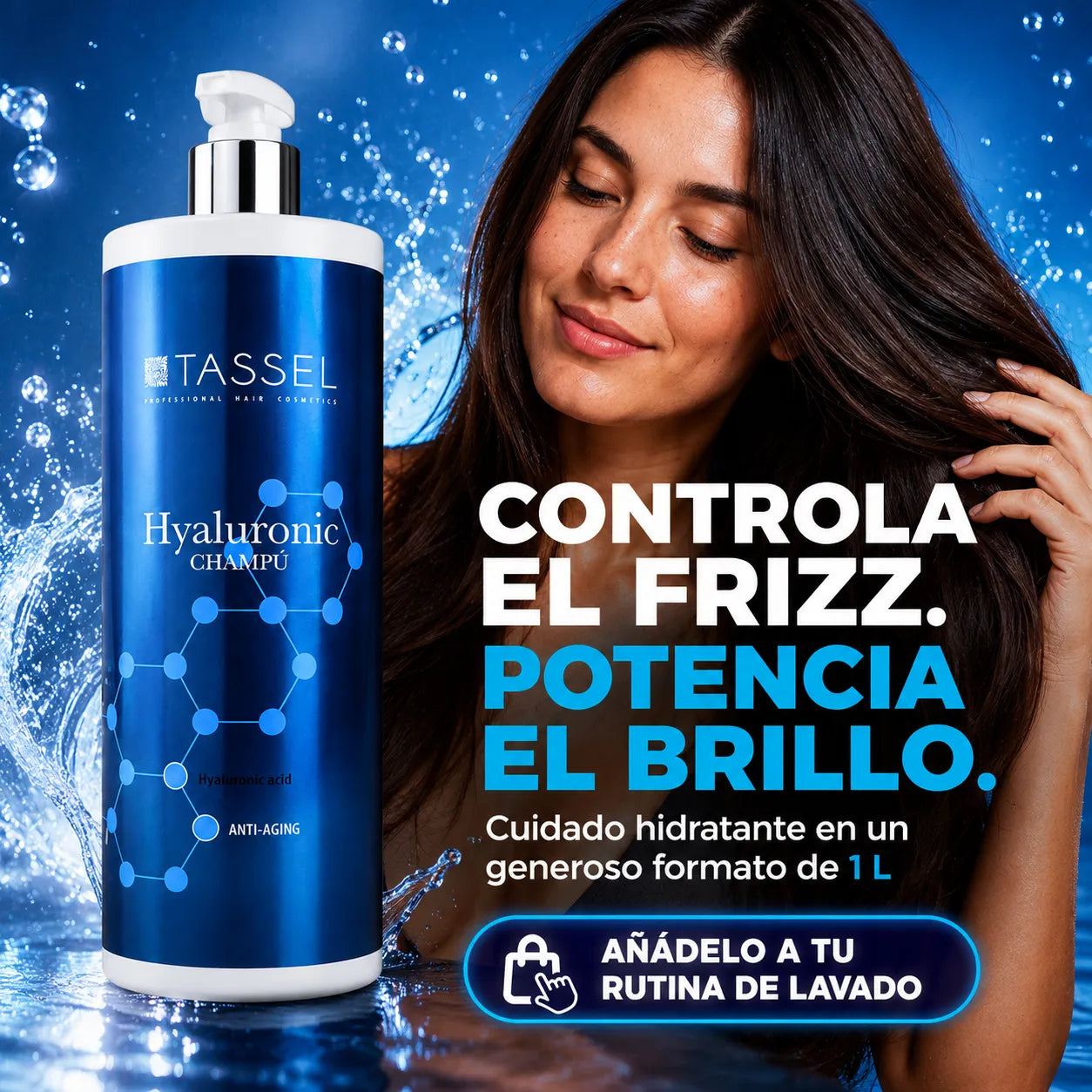 Tassel – Champú hidratante Hyaluronic para controlar el encrespamiento 1000 ml