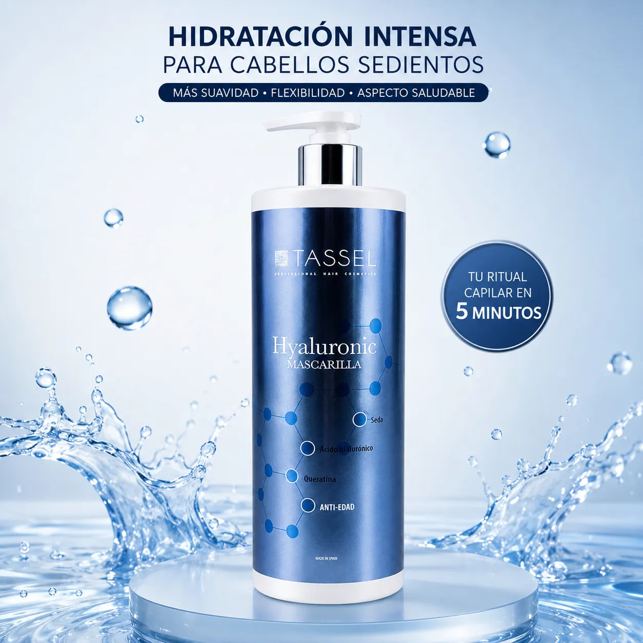 Tassel – Mascarilla capilar hidratante y reparadora Hyaluronic 1000 ml