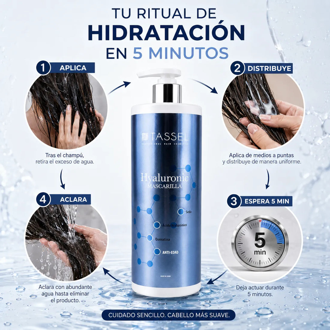 Tassel – Mascarilla capilar hidratante y reparadora Hyaluronic 1000 ml