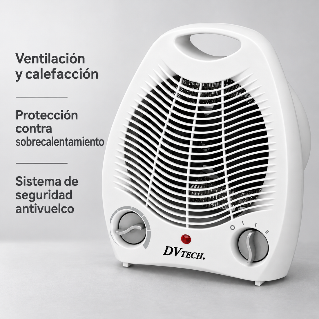 DVTECH – Termoventilador eléctrico portátil 1000/2000 W DV-26881