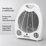 DVTECH – Termoventilador eléctrico portátil 1000/2000 W DV-26881