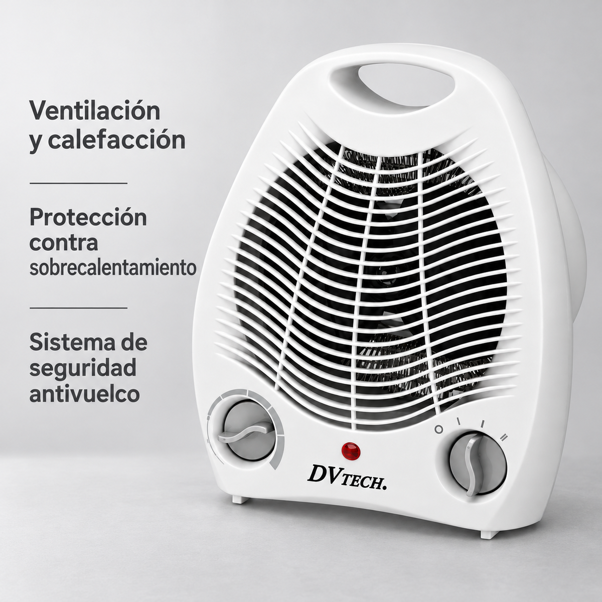 DVTECH – Termoventilador eléctrico portátil 1000/2000 W DV-26881