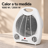 DVTECH – Termoventilador eléctrico portátil 1000/2000 W DV-26881