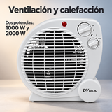 DVTECH – Termoventilador eléctrico con termostato ajustable 2000 W DV-25879