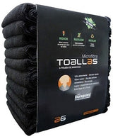 Toalla Microfibra 40 x 75 Asuer 10 Unidades Negro