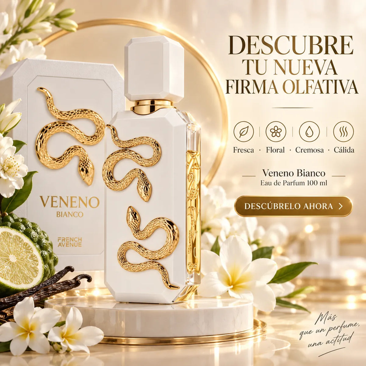 French Avenue – Perfume Femenino Floral, Cremoso y Dulce 100 ml
