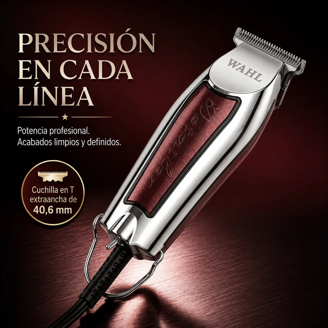 Wahl 5 Star Detailer – Perfiladora profesional con cable para contornos
