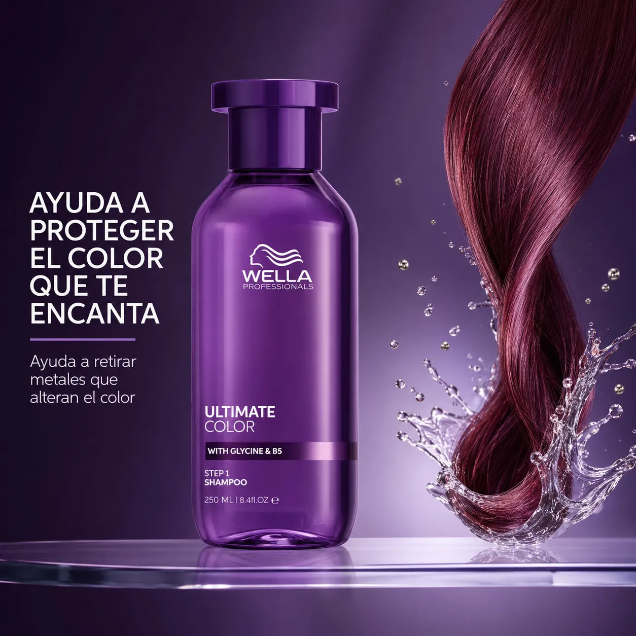 Wella – Champú sin Sulfatos para Cabello Teñido Ultimate Color 250 ml