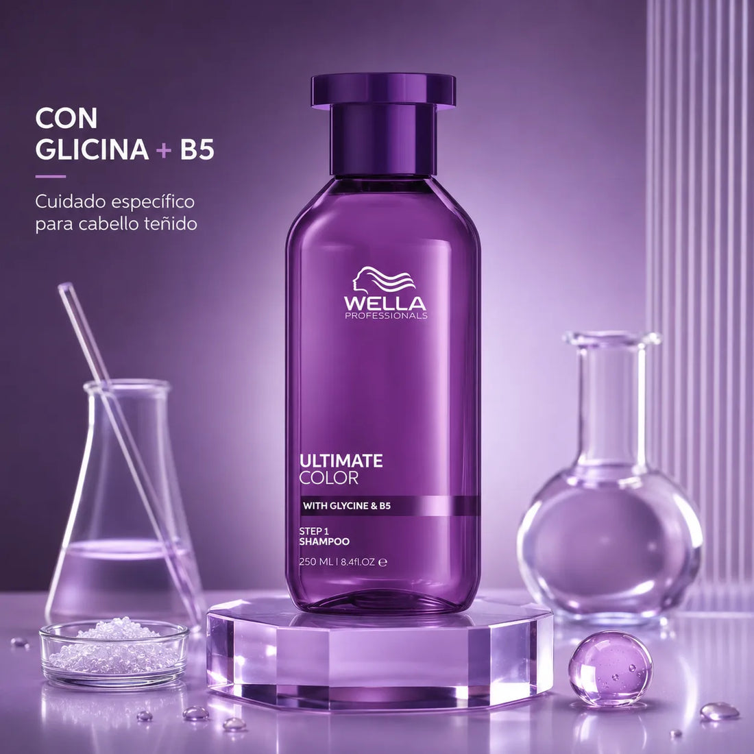 Wella – Champú sin Sulfatos para Cabello Teñido Ultimate Color 250 ml