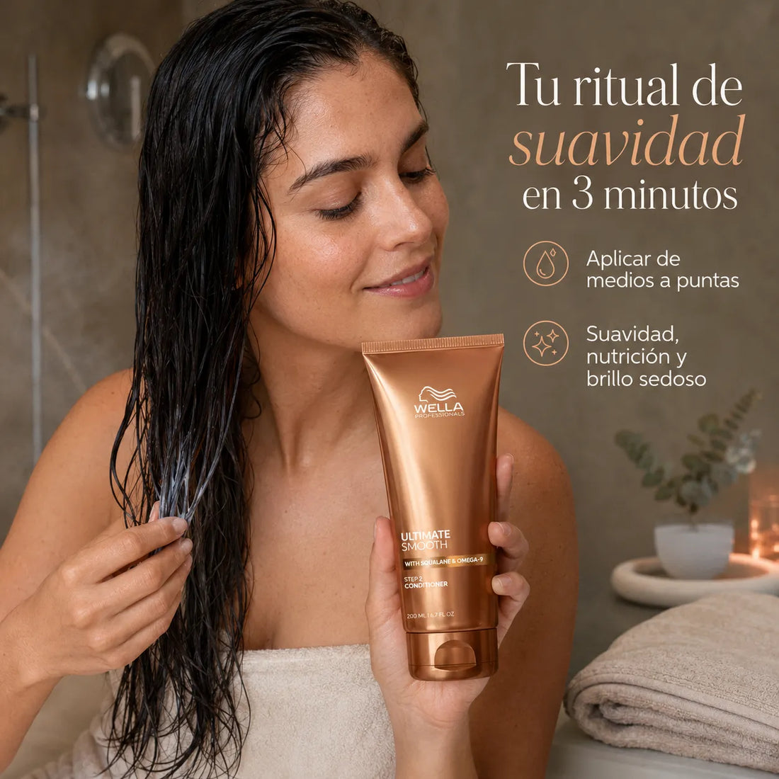 Wella – Acondicionador Antiencrespamiento Ultimate Smooth 200 ml