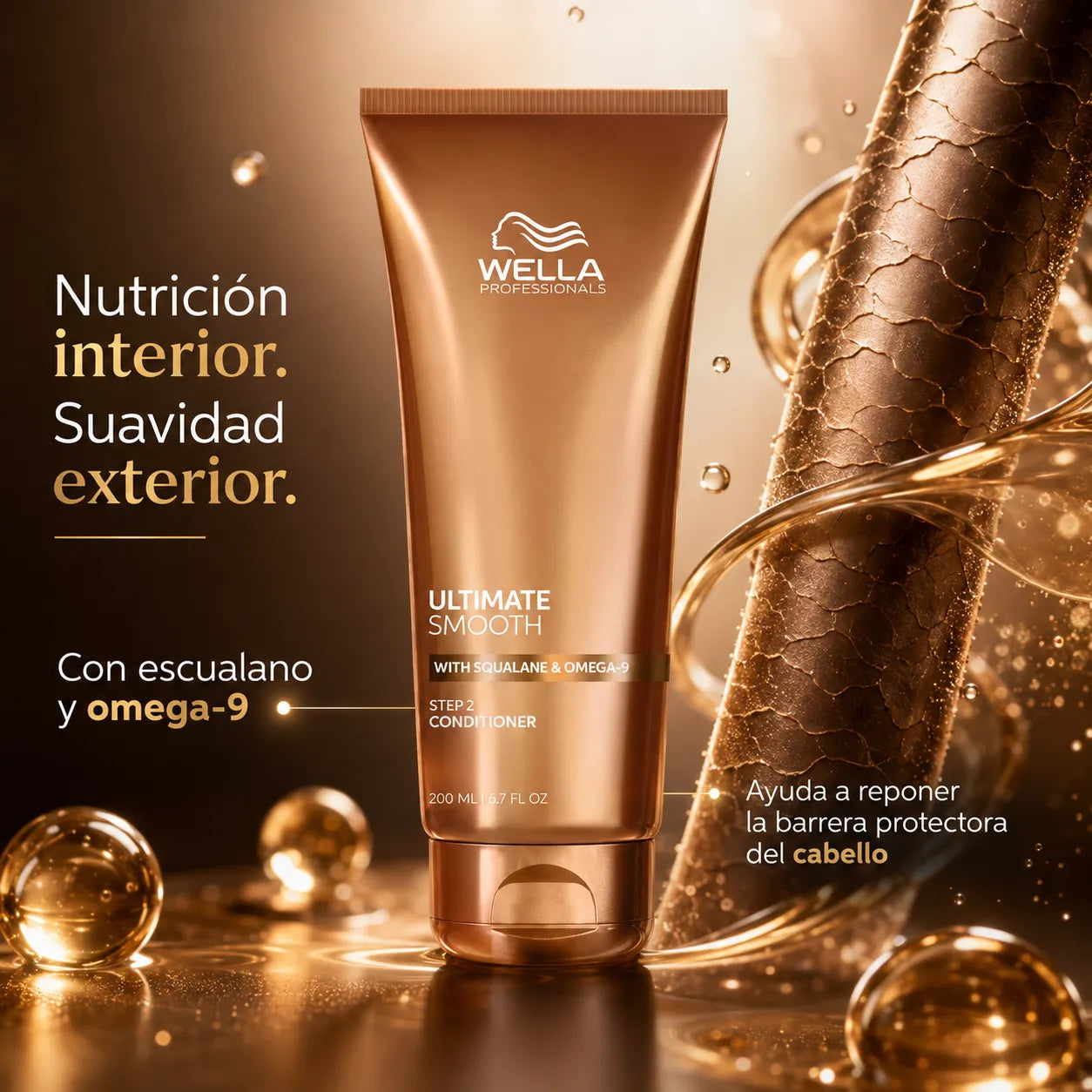Wella – Acondicionador Antiencrespamiento Ultimate Smooth 200 ml