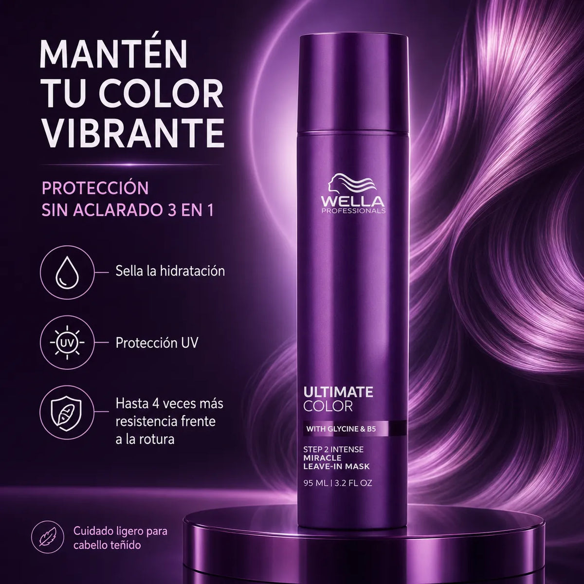 Wella – Máscara sem Enxaguamento para Cabelo Pintado Ultimate Color 95 ml