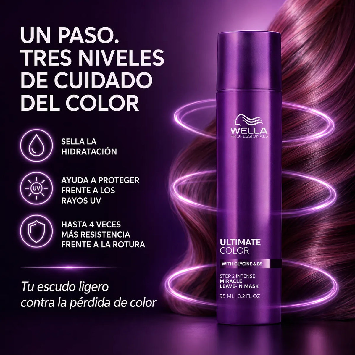Wella – Máscara sem Enxaguamento para Cabelo Pintado Ultimate Color 95 ml