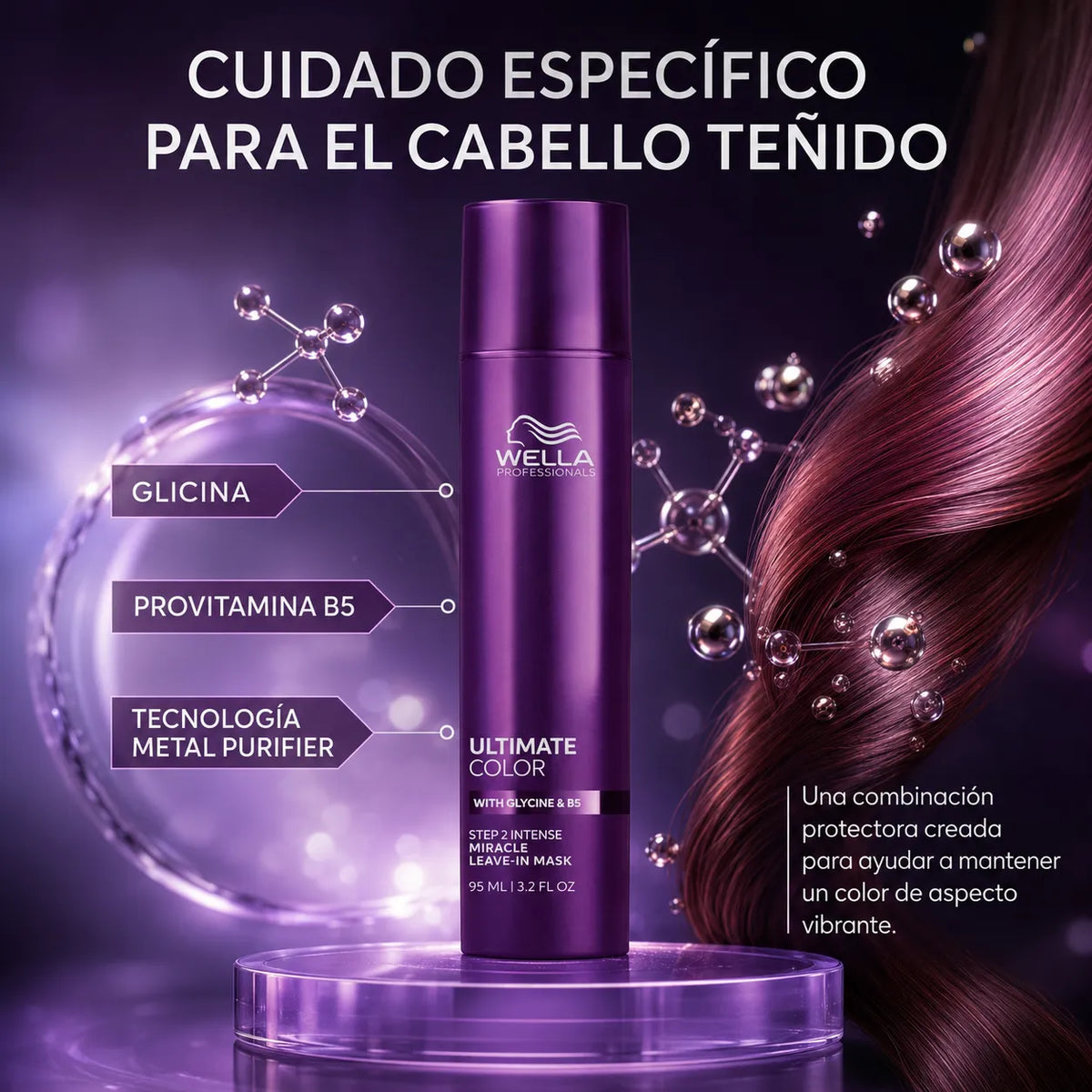 Wella – Máscara sem Enxaguamento para Cabelo Pintado Ultimate Color 95 ml