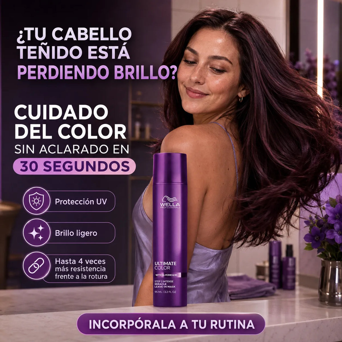 Wella – Máscara sem Enxaguamento para Cabelo Pintado Ultimate Color 95 ml