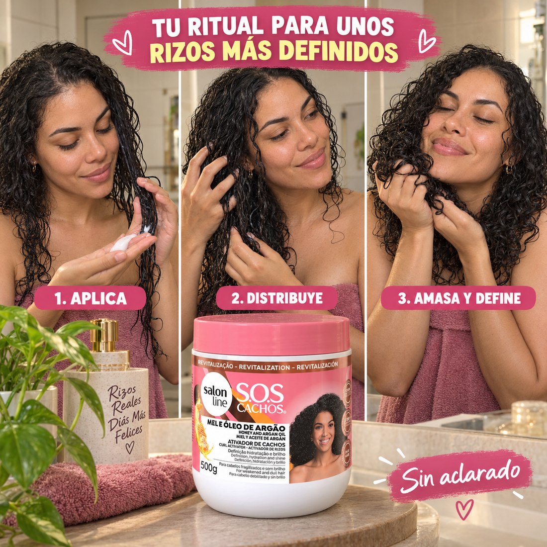 Salon Line – Activador de Rizos para Cabello Rizado y Afro 500 g