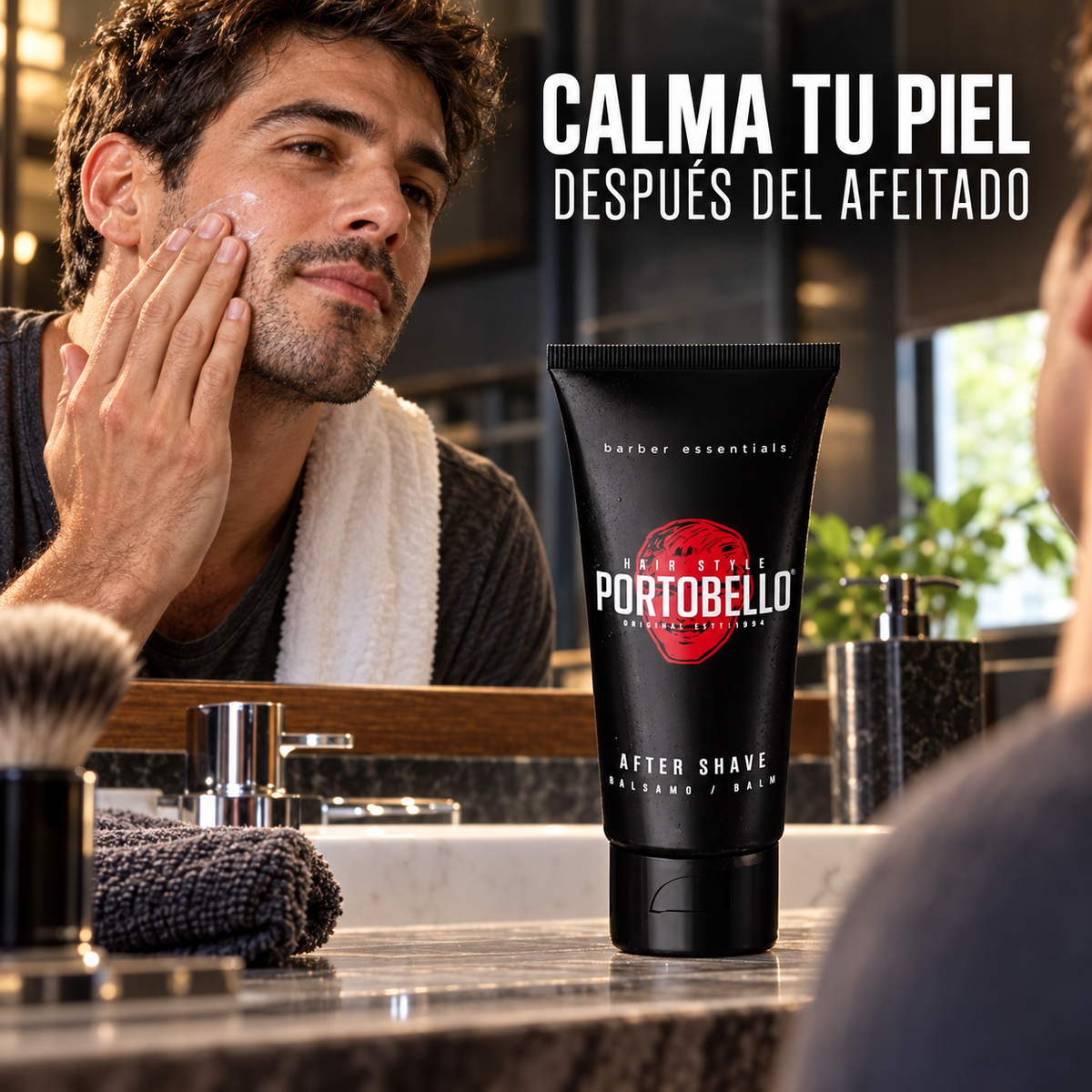 Portobello – Bálsamo After Shave Calmante y Refrescante con Aloe Vera 100 ml