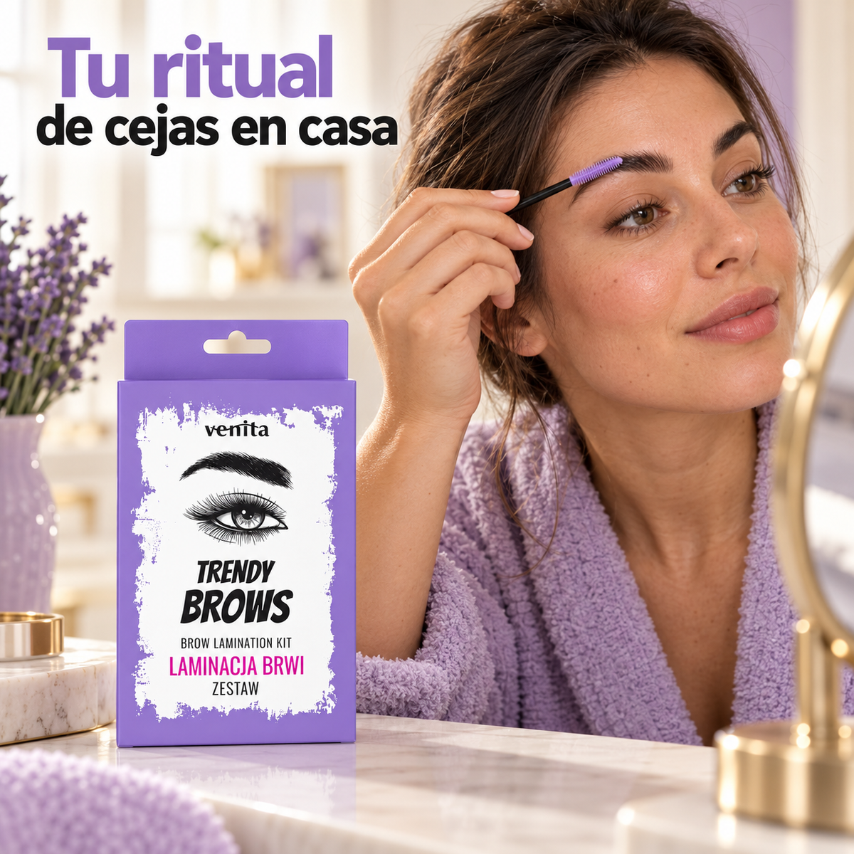 Venita Trendy Brows – Kit de laminación de cejas para definir y dar forma, 1 kit