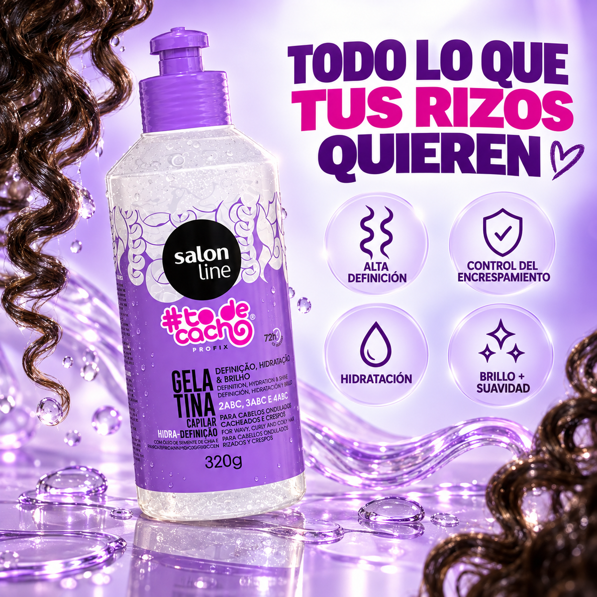 Salon Line – Gelatina para Cabello Rizado de Alta Definición 320 g