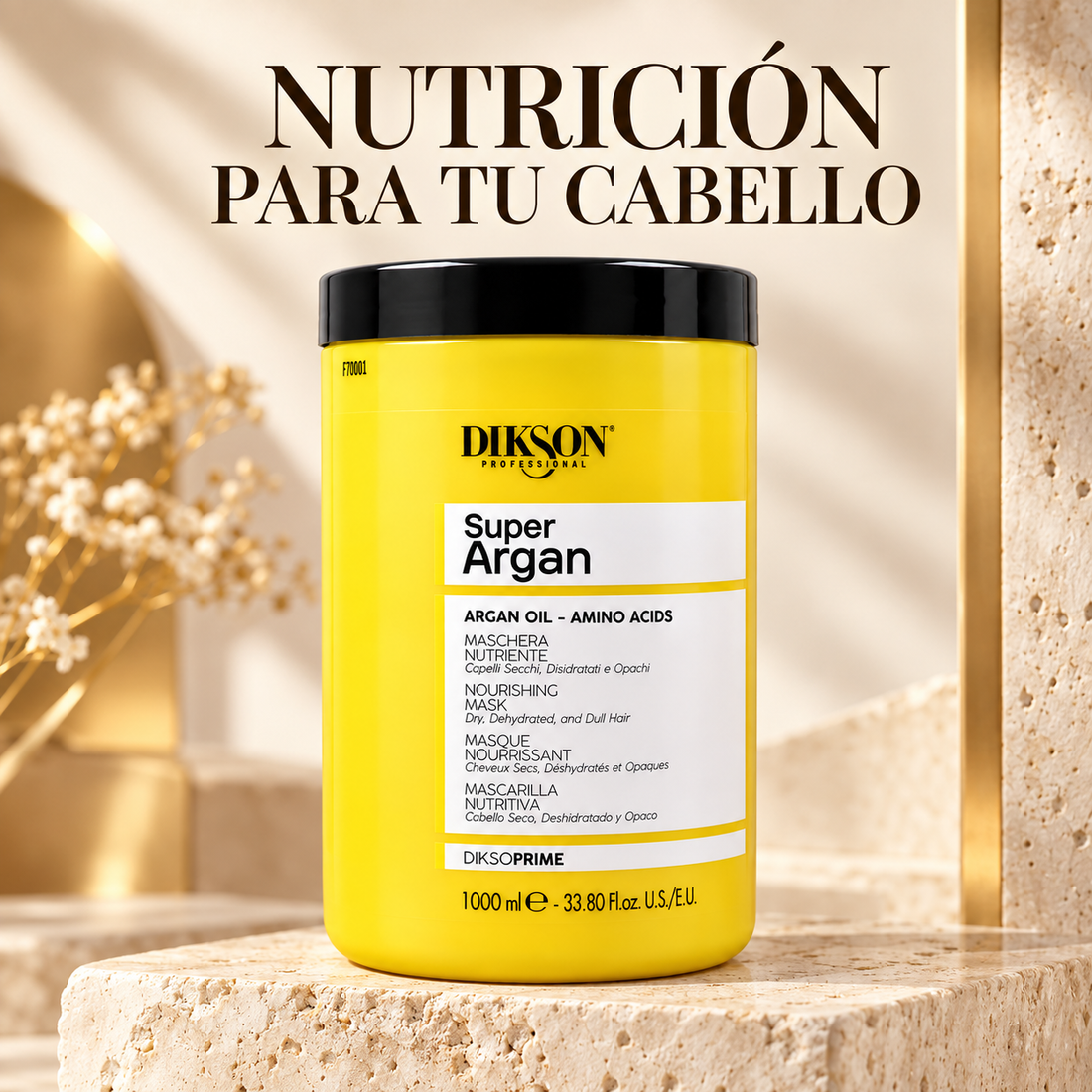 Dikson – Mascarilla para cabello seco Super Argan nutritiva 1000 ml
