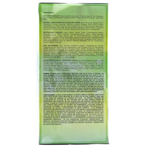Sistema de alisado acondicionador con aceite de oliva orgánico Africa's Best, paquete económico