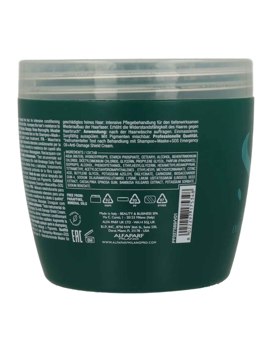 Alfaparf Semidilino Reconstruct Reparative Mascarilla 500 Ml