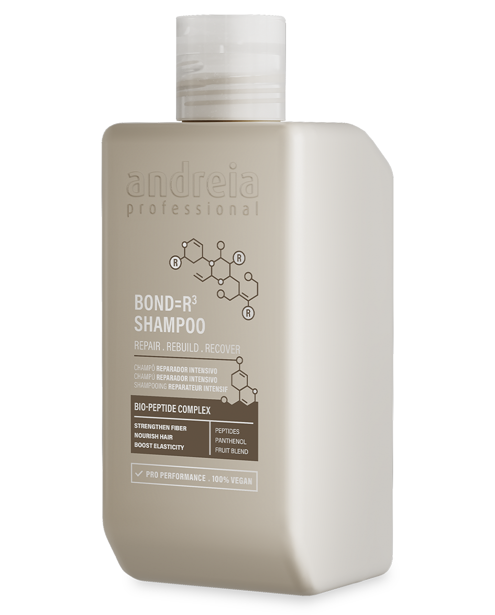 Andreia Professional – Bond=R³ Champú reparador para cabello dañado 1000/250 ml
