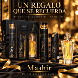 Lattafa – Set de Perfume Unisex Maahir Floral Ámbar 100 ml + 200 ml + 300 ml