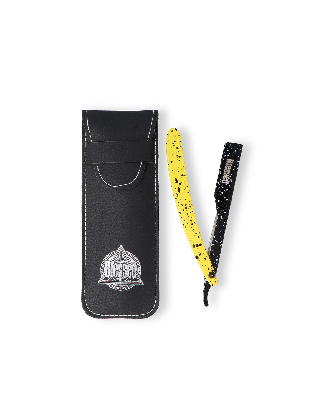 Blessed – Navaja de Carril Profesional para Perfilados con Mango Rosa o  Neón Negro y Amarillo , 1 Unidad con Estuche