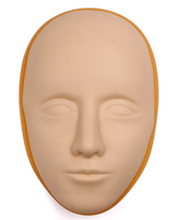 Cara silicona 5D, práctica maquillaje, pestañas, tatuaje