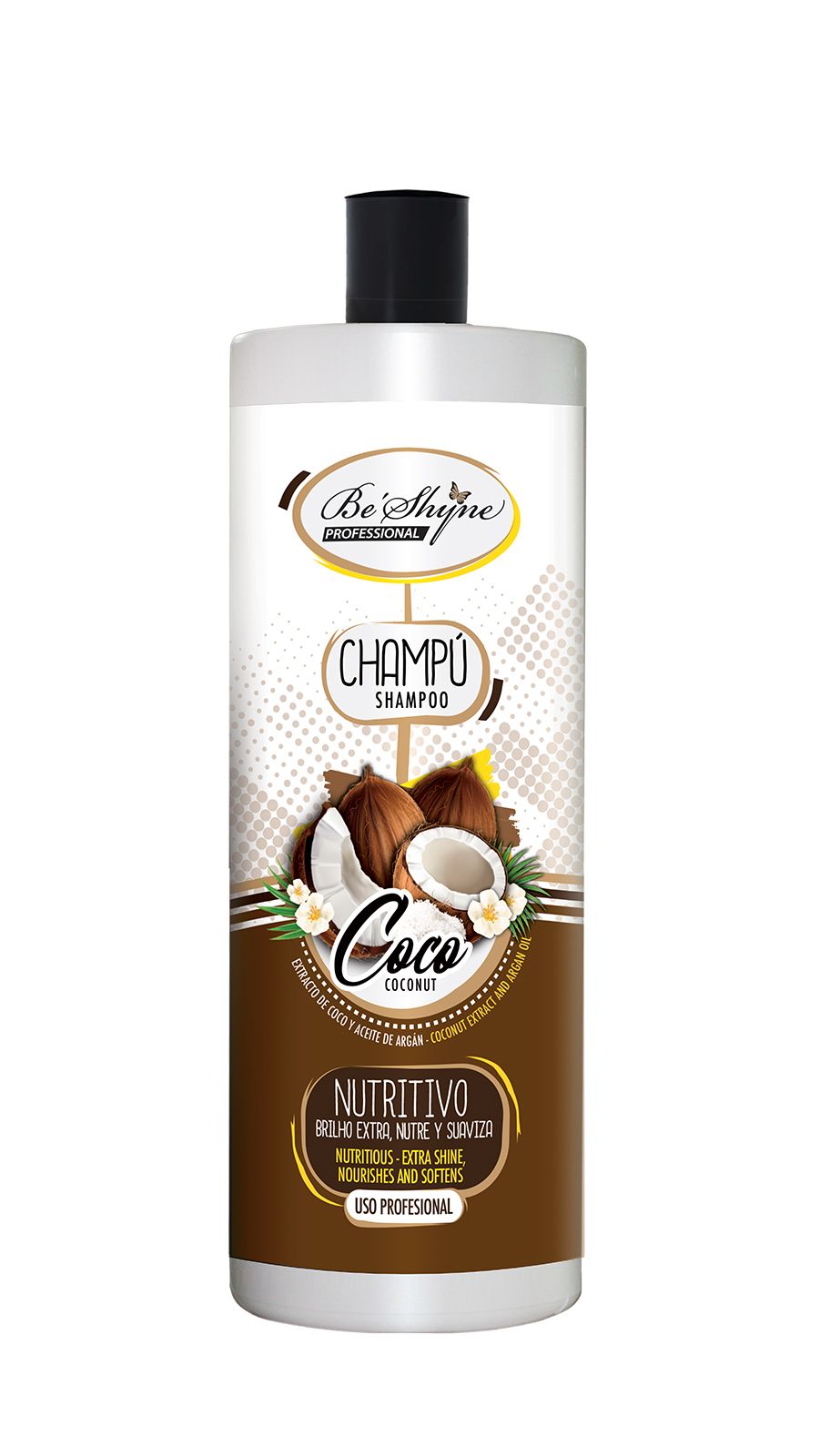 Beshyne Champú Nutritivo BE´SHYNE Coco 1L - Suavidad y Brillo