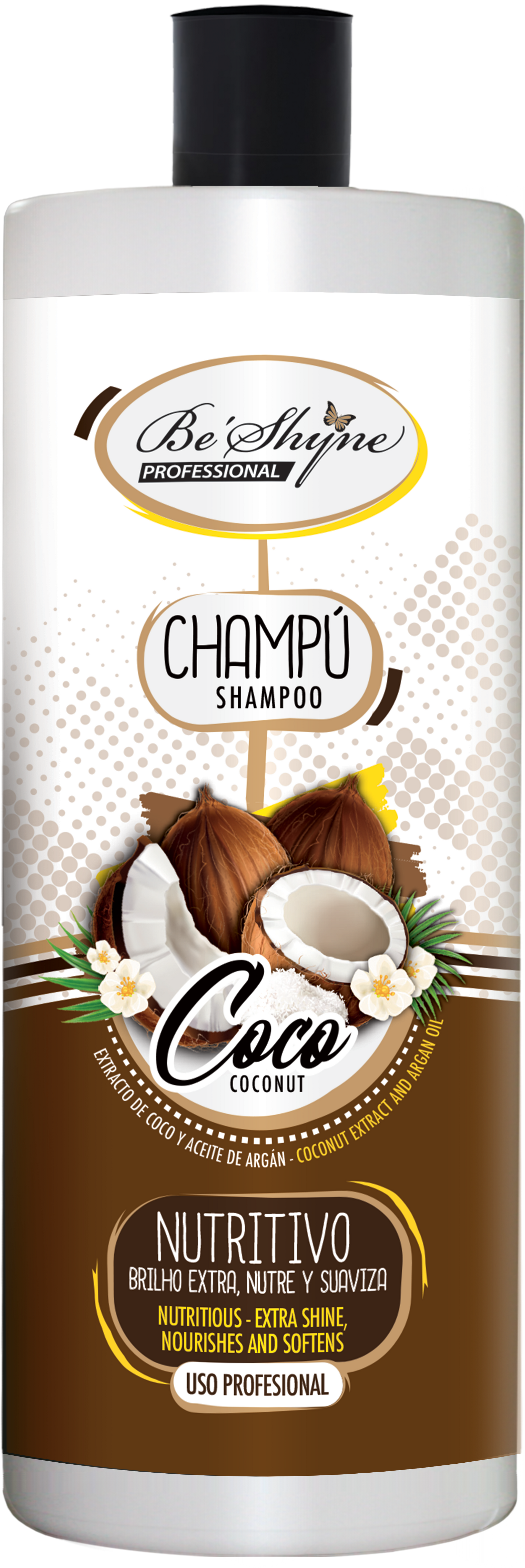 Beshyne Champú Nutritivo BE´SHYNE Coco 1L - Suavidad y Brillo