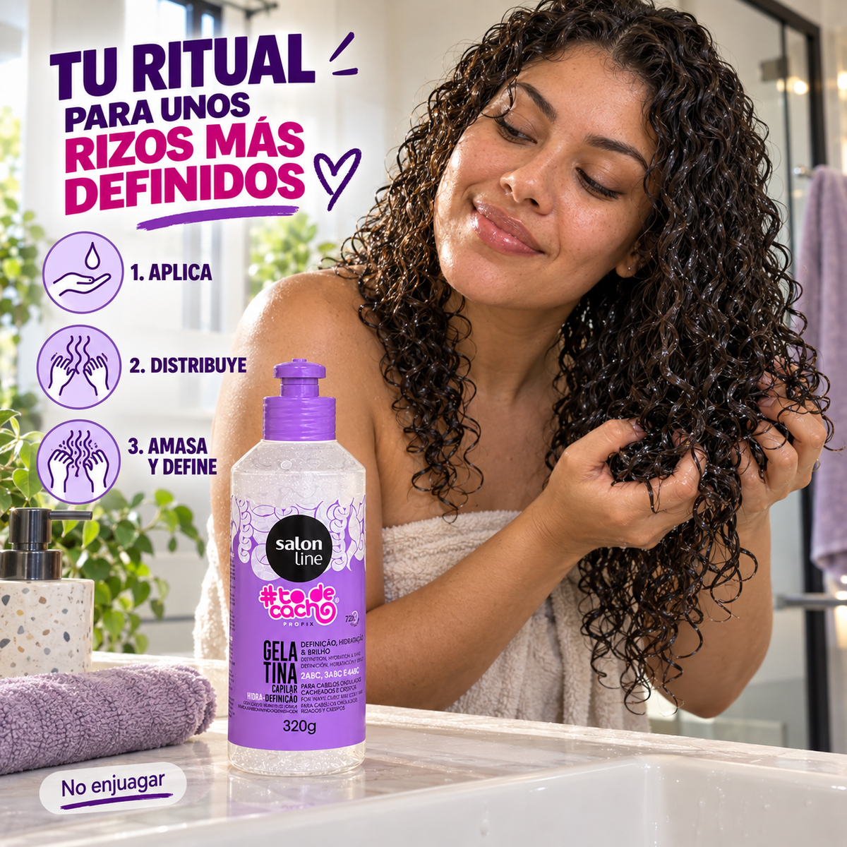 Salon Line – Gelatina para Cabello Rizado de Alta Definición 320 g