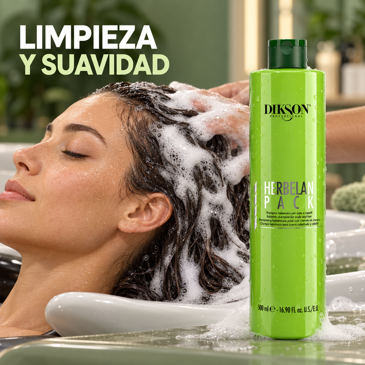 Dikson Herbelan Pack champú cremoso 500 ml: espuma y limpieza
