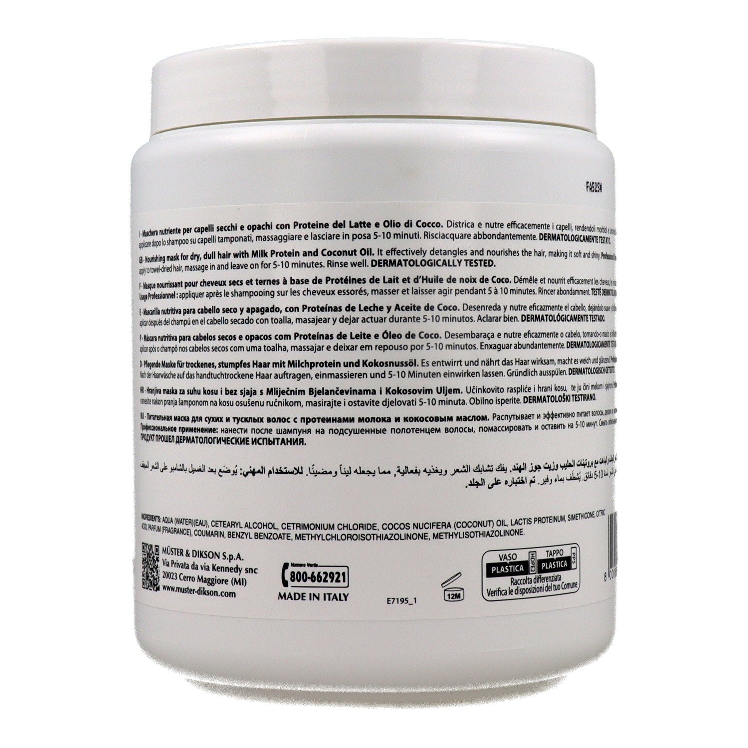 Mascarilla nutritiva Dikson Promaster Milk Latte 1000 ml