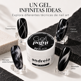 Andreia Professional – Gel Paint para Nail Art Negro 02 4ml