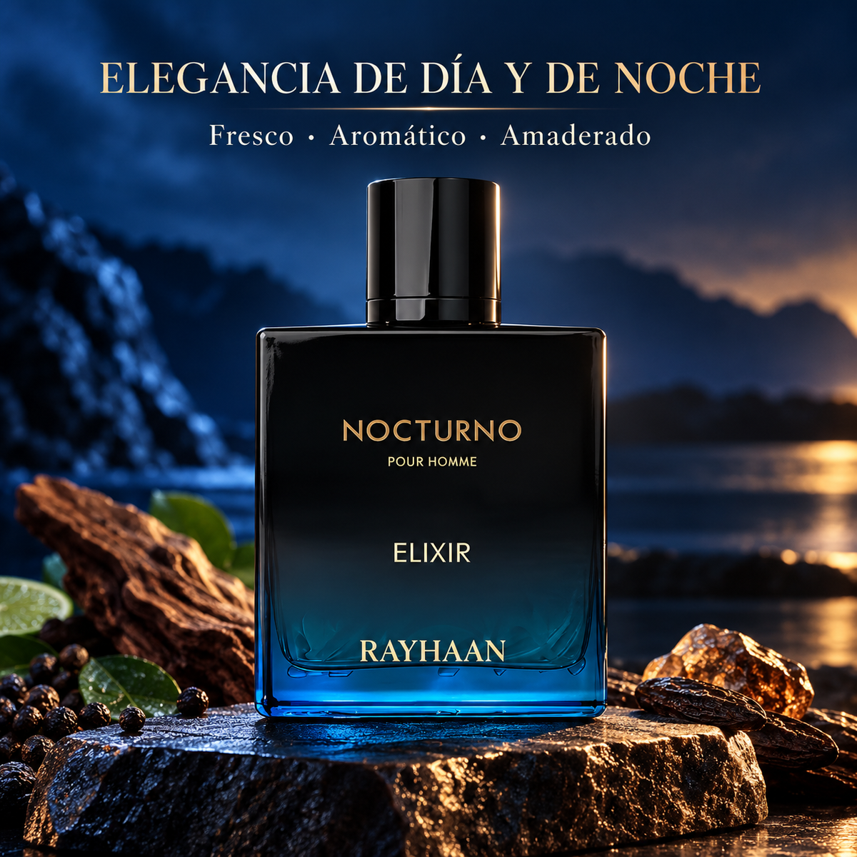 Rayhaan – Perfume para hombre Nocturno Elixir Eau de Parfum 100 ml