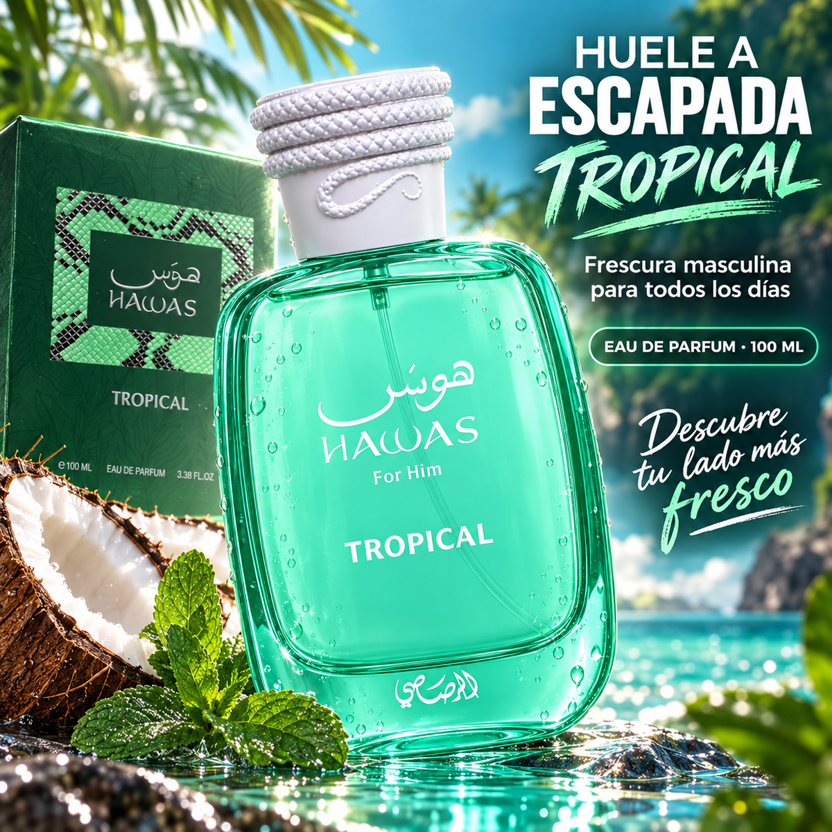 Rasasi – Perfume Fresco para Hombre Hawas Tropical EDP 100 ml