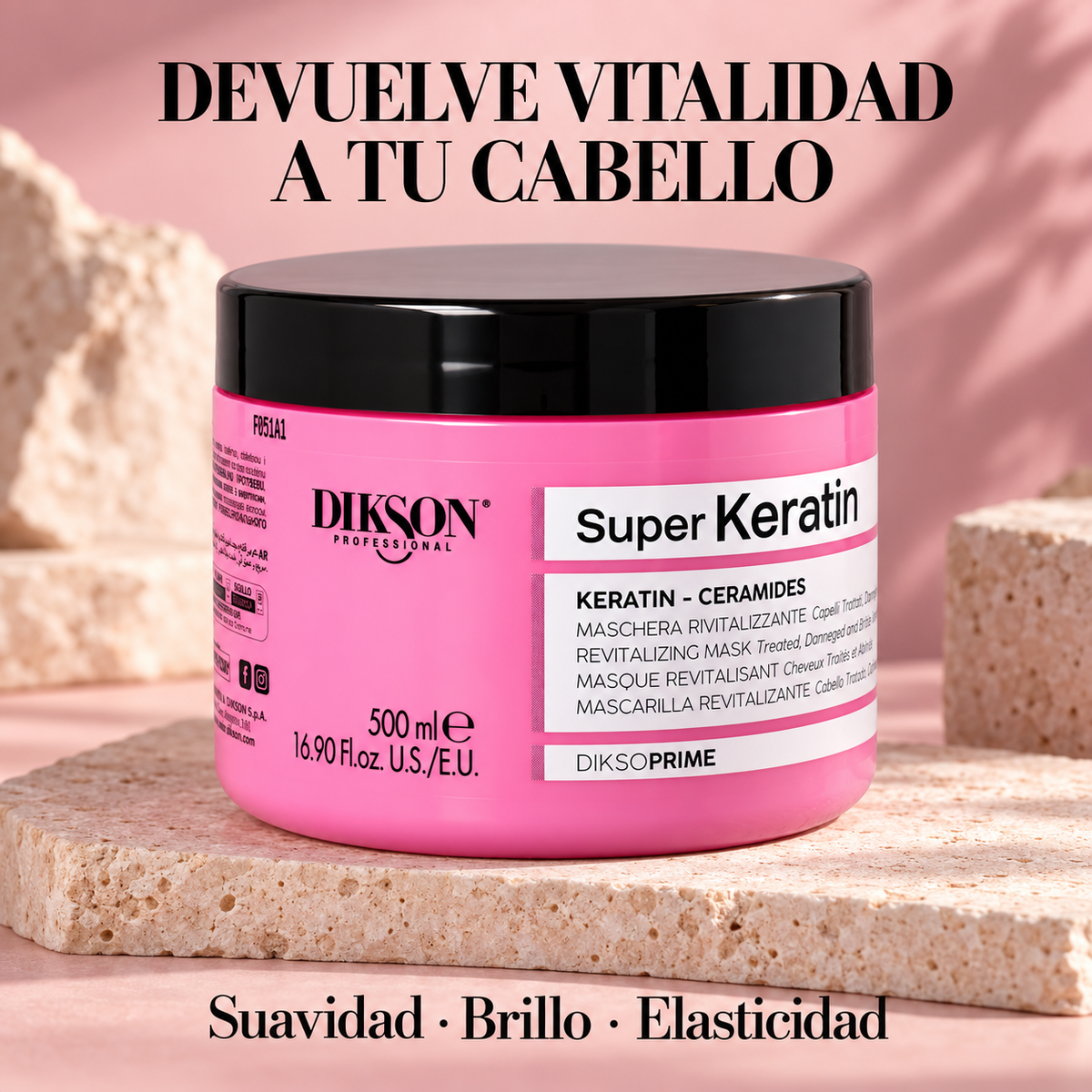 Dikson – Mascarilla para cabello dañado Super Keratin revitalizante 500 / 1000 ml