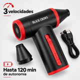Black Crows – Soplador barbero inalámbrico JET 160 para retirar restos de cabello – Kit con boquilla y cable USB-C