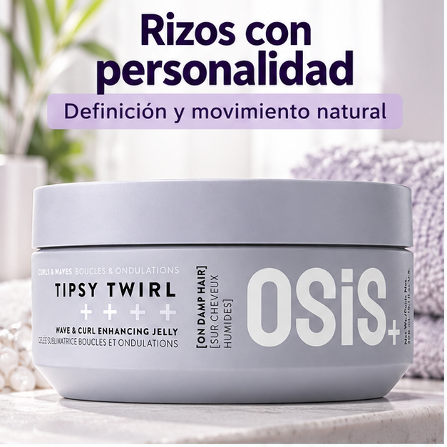 Schwarzkopf Professional OSIS+ Tipsy Twirl – Gelatina Definidora de Rizos y Ondas con Fijación Media 300 ml