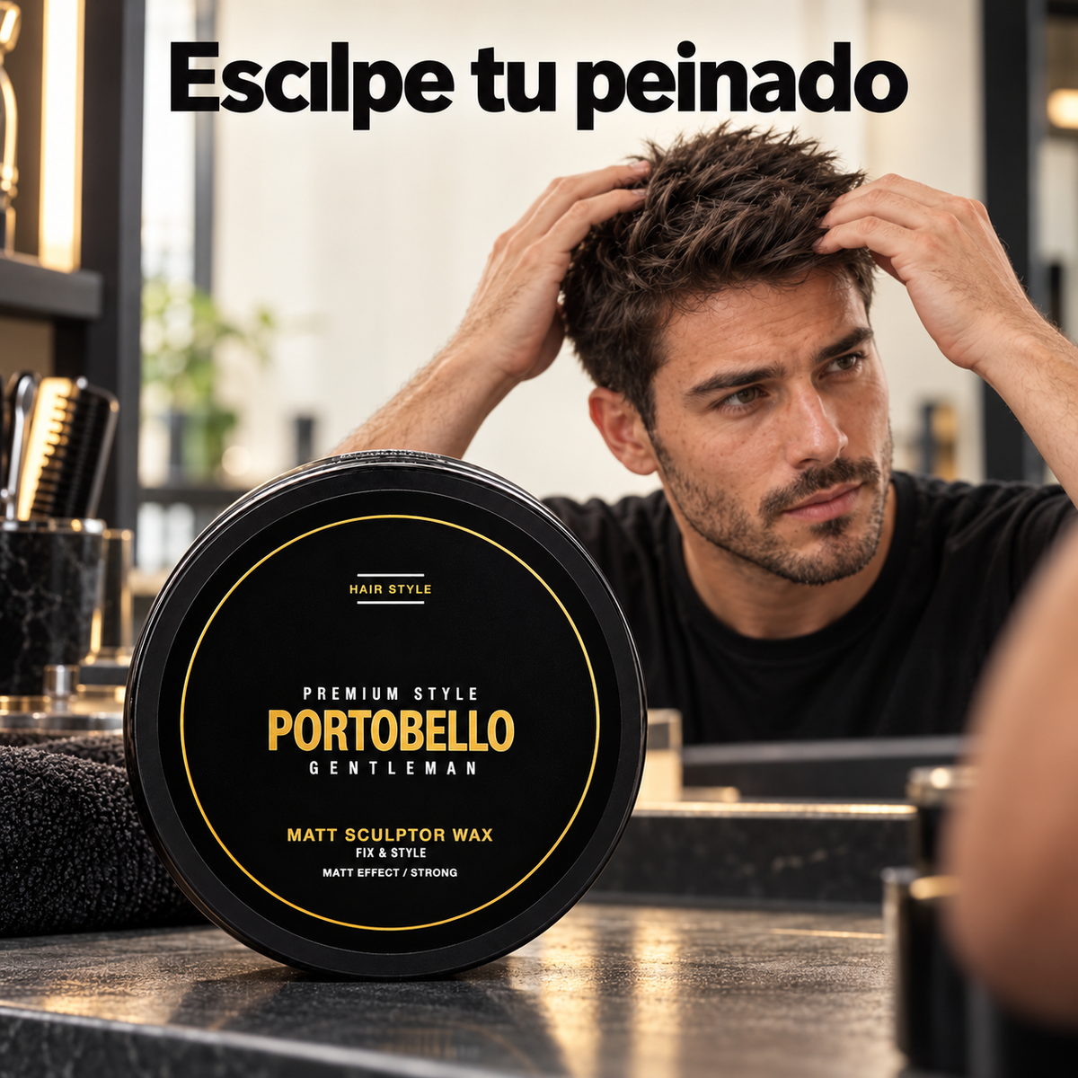 Portobello Matt Sculptor Wax – Strong Hold Matte Styling Wax 100 ml