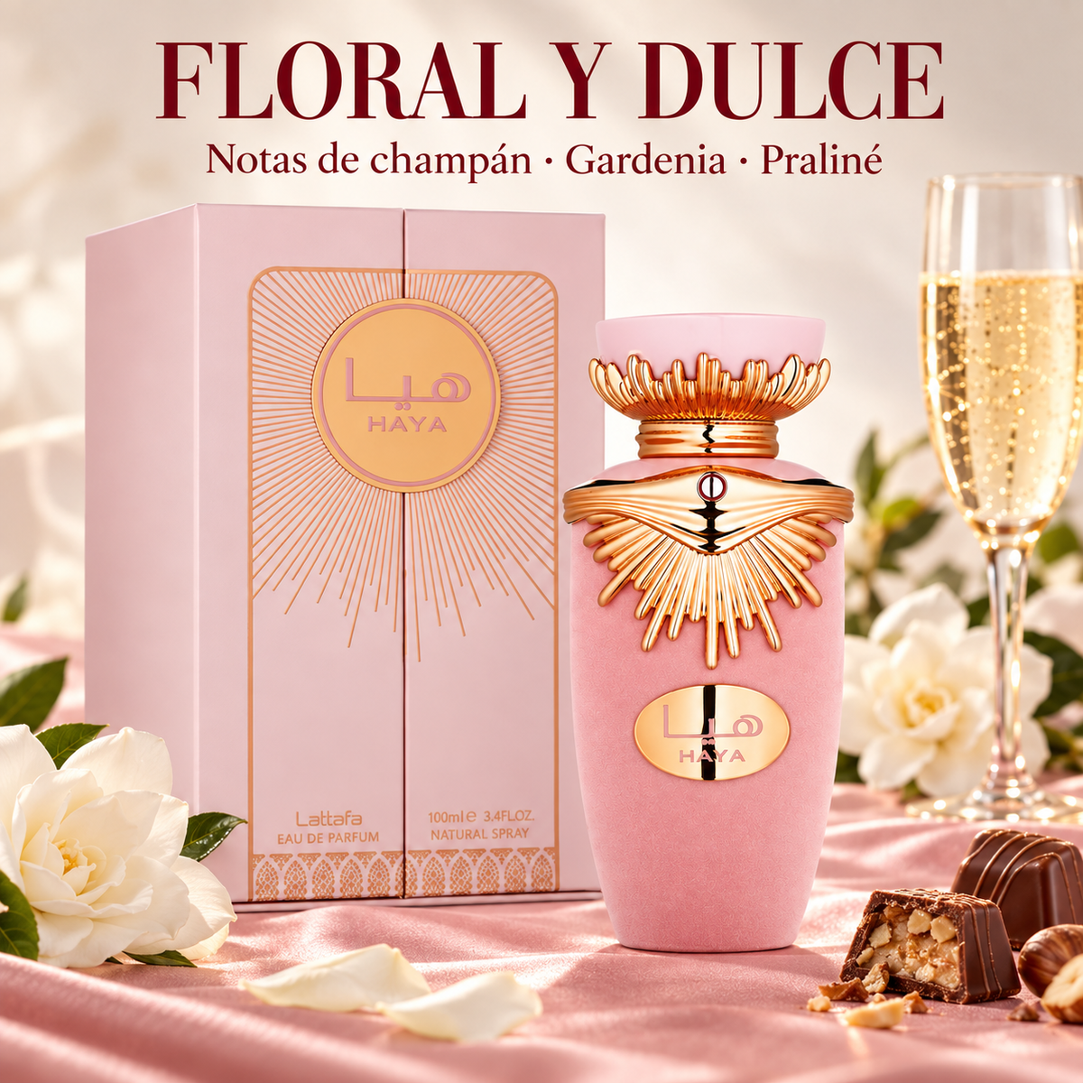 Lattafa – Haya Perfume Floral y Dulce para Mujer 100 ml