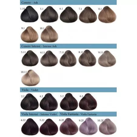 Fanola Dye, Copper, Golden Copper, Intense Copper, Mahogany, Reds, Intense Reds, Matte, Super lighteners, Toner, Correctors.