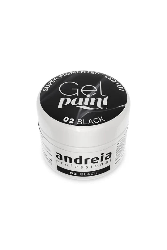 Andreia Professional – Gel Paint para Nail Art Negro 02 4ml