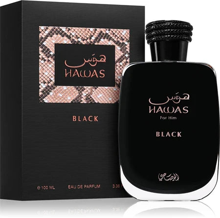 Rasasi – Perfume Masculino Amaderado Cítrico Hawas Black 100 ml