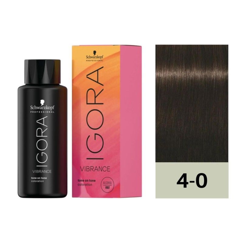 Schwarzkopf Igora Vibrance Semi-Permanent Hair Dye 4-0 - Medium Brown 60 ml